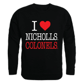 W Republic I Love Crewneck Sweatshirt Nicholls State Colonels 552-138