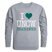 W Republic I Love Crewneck Sweatshirt North Carolina Wilmington Seahawks 552-139