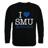 W Republic I Love Crewneck Sweatshirt Southern Methodist Mustangs 552-150