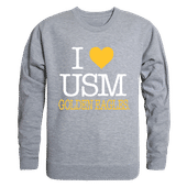 W Republic I Love Crewneck Sweatshirt Southern Mississippi Golden Eagles 552-151