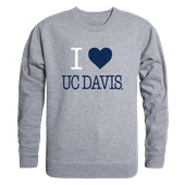W Republic I Love Crewneck Sweatshirt California Davis Aggies 552-161