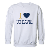 W Republic I Love Crewneck Sweatshirt California Davis Aggies 552-161