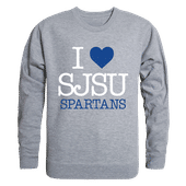 W Republic I Love Crewneck Sweatshirt San Jose State Spartans 552-173