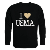 W Republic I Love Crewneck Sweatshirt United States Military Academy Black Knights 552-174