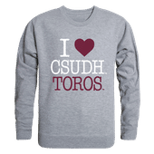 W Republic I Love Crewneck Sweatshirt Cal State Dominguez Hills Toros 552-175