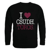 W Republic I Love Crewneck Sweatshirt Cal State Dominguez Hills Toros 552-175