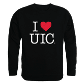 W Republic I Love Crewneck Sweatshirt Illinois-Chicago Flames 552-180