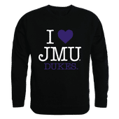 W Republic I Love Crewneck Sweatshirt James Madison Dukes 552-188