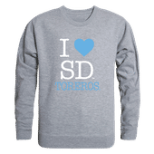 W Republic I Love Crewneck Sweatshirt San Diego Toreros 552-197