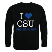 W Republic I Love Crewneck Sweatshirt Cal State Bakersfield Roadrunners 552-203