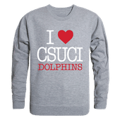 W Republic I Love Crewneck Sweatshirt Cal State Channel Islands Dolphins 552-204