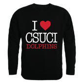 W Republic I Love Crewneck Sweatshirt Cal State Channel Islands Dolphins 552-204