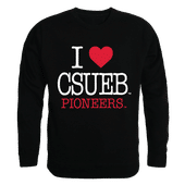 W Republic I Love Crewneck Sweatshirt Cal State East Bay Pioneers 552-205