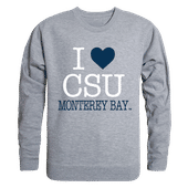 W Republic I Love Crewneck Sweatshirt Cal State Monterey Bay Otters 552-206