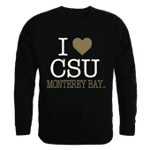W Republic I Love Crewneck Sweatshirt Cal State Monterey Bay Otters 552-206