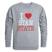 W Republic I Love Crewneck Sweatshirt Cal State Stanislaus Warriors 552-208