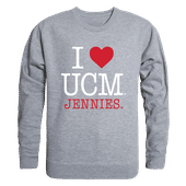 W Republic I Love Crewneck Sweatshirt Central Missouri Mules 552-209