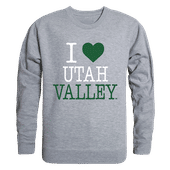 W Republic I Love Crewneck Sweatshirt Utah Valley University Wolverines 552-210