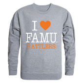 W Republic I Love Crewneck Sweatshirt Florida A&M Rattlers 552-218