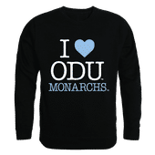 W Republic I Love Crewneck Sweatshirt Old Dominion Monarchs 552-228