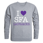 W Republic I Love Crewneck Sweatshirt Stephen F. Austin State Lumberjacks 552-238
