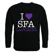 W Republic I Love Crewneck Sweatshirt Stephen F. Austin State Lumberjacks 552-238