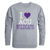 W Republic I Love Crewneck Sweatshirt Abilene Christian Wildcats 552-257
