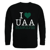 W Republic I Love Crewneck Sweatshirt University Of Alaska Anchorage Seawolves 552-259