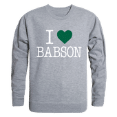 W Republic I Love Crewneck Sweatshirt Babson College Beavers 552-263