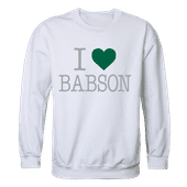 W Republic I Love Crewneck Sweatshirt Babson College Beavers 552-263