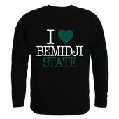W Republic I Love Crewneck Sweatshirt Bemidji State Beavers 552-266
