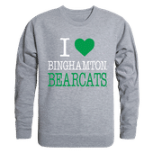 W Republic I Love Crewneck Sweatshirt Binghamton University Bearcats 552-267