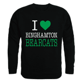 W Republic I Love Crewneck Sweatshirt Binghamton University Bearcats 552-267