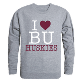 W Republic I Love Crewneck Sweatshirt Bloomsburg University Huskies 552-268