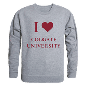 W Republic I Love Crewneck Sweatshirt Colgate University Raiders 552-283