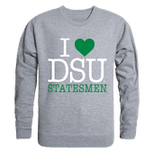 W Republic I Love Crewneck Sweatshirt Delta State University Statesmen 552-289