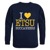 W Republic I Love Crewneck Sweatshirt East Tennessee State Buccaneers 552-294