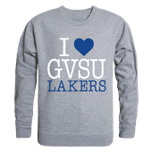 W Republic I Love Crewneck Sweatshirt Grand Valley State Lakers 552-308