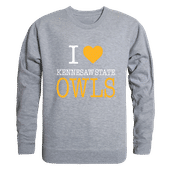 W Republic I Love Crewneck Sweatshirt Kennesaw State Owls 552-320
