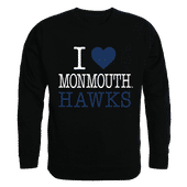 W Republic I Love Crewneck Sweatshirt Monmouth University 552-345