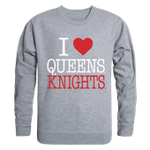 W Republic I Love Crewneck Sweatshirt Queens College Knights 552-364