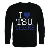 W Republic I Love Crewneck Sweatshirt Tennessee State University Tigers 552-390
