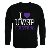 W Republic I Love Crewneck Sweatshirt Wisconsin Stevens Point Pointers 552-412