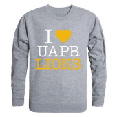 W Republic I Love Crewneck Sweatshirt University Of Arkansas At Pine Bluff 552-418