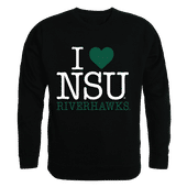 W Republic I Love Crewneck Sweatshirt Northeastern State University Riverhawks 552-426