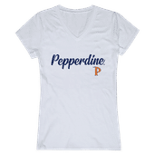 W Republic Women's Script Tee Shirt Pepperdine Waves 555-196