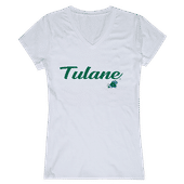 W Republic Women's Script Tee Shirt Tulane Green Wave 555-198