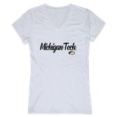 W Republic Women's Script Tee Shirt Michigan Tech 555-341