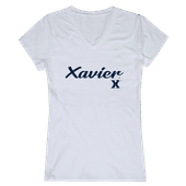 W Republic Women's Script Tee Shirt Xavier Musketeers 555-417