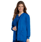 Landau Essentials 4 Pocket Scrub Jacket For Women 7525